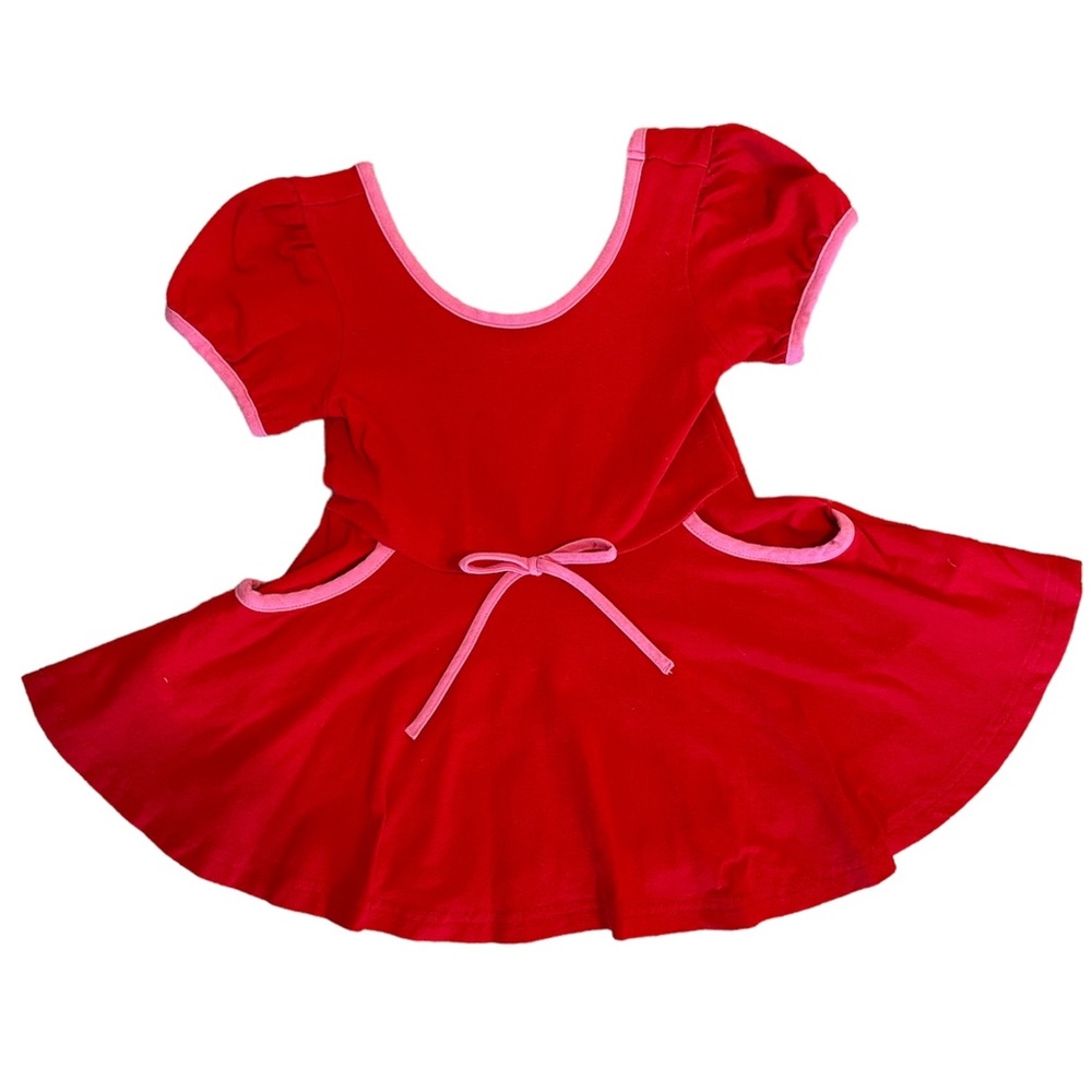 Eleanor Rose Red & Pink Bow Girls Top shirt Size : 4-5 red EUC